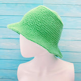 Spearmint (Pastel Green) Crochet Bucket Hat by VelvetVolcano