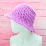 Lilac Crochet Bucket Hat by VelvetVolcano