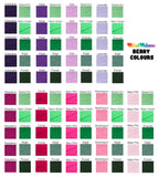 VelvetVolcano Berry Colours showing colour options for Blackberry and Raspberry items