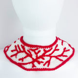 Peter Pan Style Detachable Crochet Collar with Eyeball and Bloodshot Pattern. Eye See You Collar by VelvetVolcano