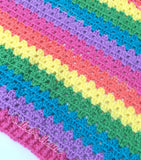 Pastel Rainbow Granny Stripe Cardigan by VelvetVolcano