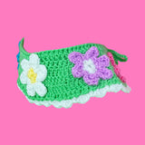 Pastel Rainbow Daisy Daze Collar - Cottagecore Floral Crochet Peter Pan Collar by VelvetVolcano