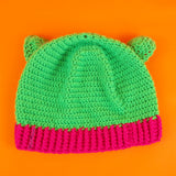 Cyclops Kitty Beanie - Crochet Custom Colour Monster Cat Ear Hat by VelvetVolcano
