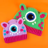 VelvetVolcano Cyclops Kitty Hats - Adult & Child Sizes.  