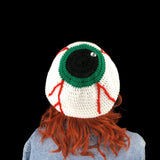 Eye See You Beanie - Slouchy Crochet Eyeball Design Hat