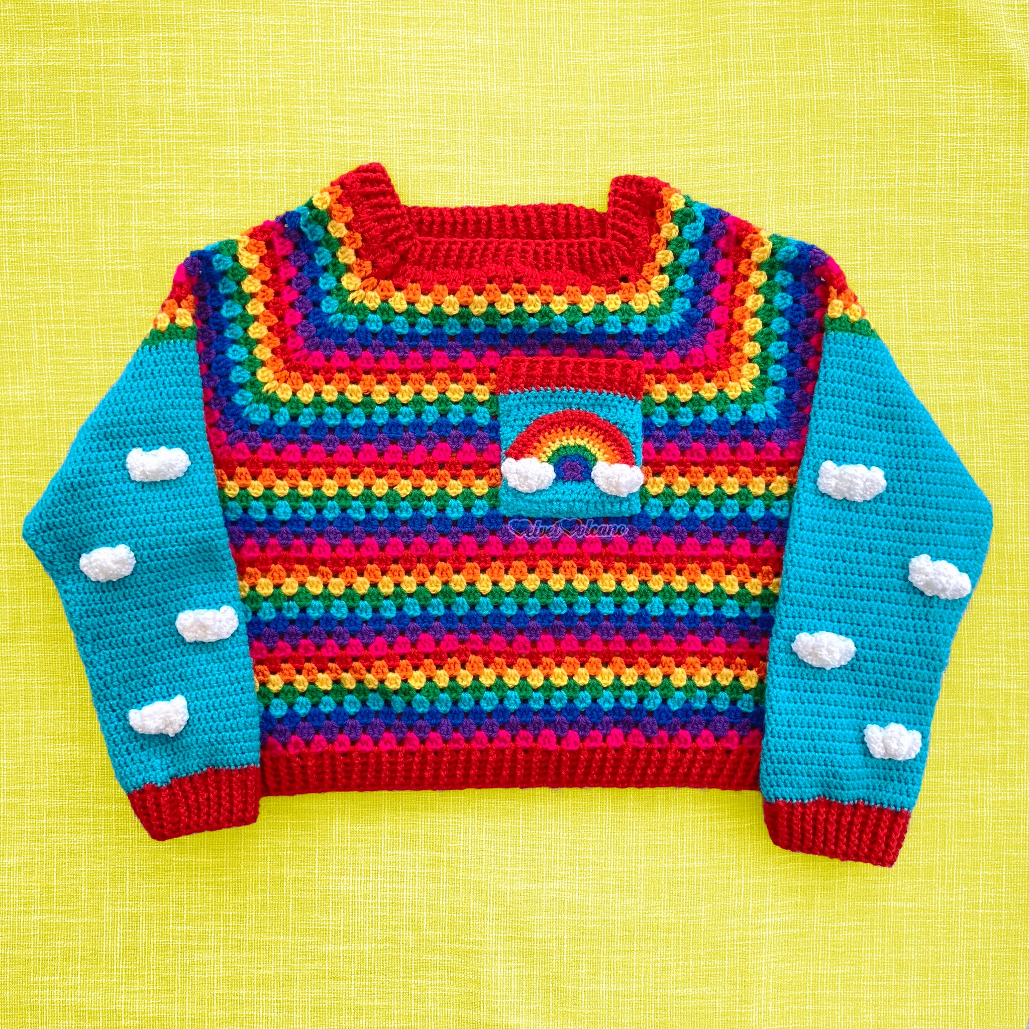 Rainbow cropped hotsell jumper