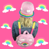 Pastel Rainbow Cloud Backpack and Pastel Rainbow Cloud Bucket Hat by VelvetVolcano