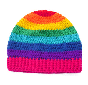 Rainbow Striped Beanie by VelvetVolcano